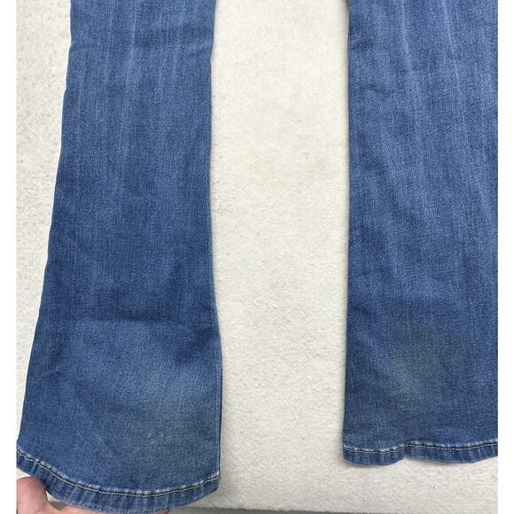 Austin Landing Womens Star Flare Jeans Size 00 Blue Stretch Crystal Western - Picture 10 of 12